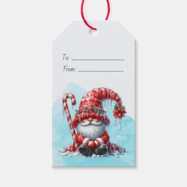 Erstellen Sie Ihren eigenen frohen Peppermint Weih Geschenkanhänger (Vorderseite)
