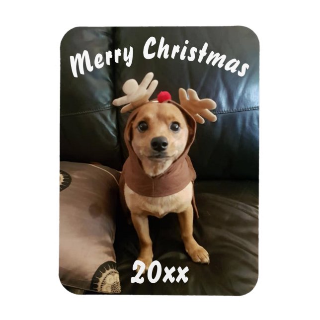 Erstellen Sie Ihren eigenen frohen Weihnachtsmagne Magnet (Vertikal)