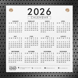 Erstellen Sie Ihren eigenen Geschäftslogo-Kalender Magnetkarte