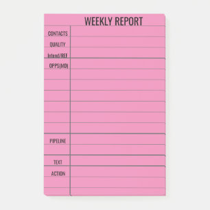 Erstellen Sie Ihren eigenen Geschäftswochenbericht Post-it Klebezettel