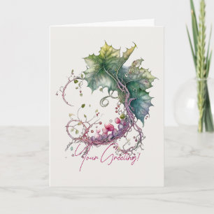 Erstellen Sie Ihren eigenen Grapevine Moon Kranz Feiertagskarte
