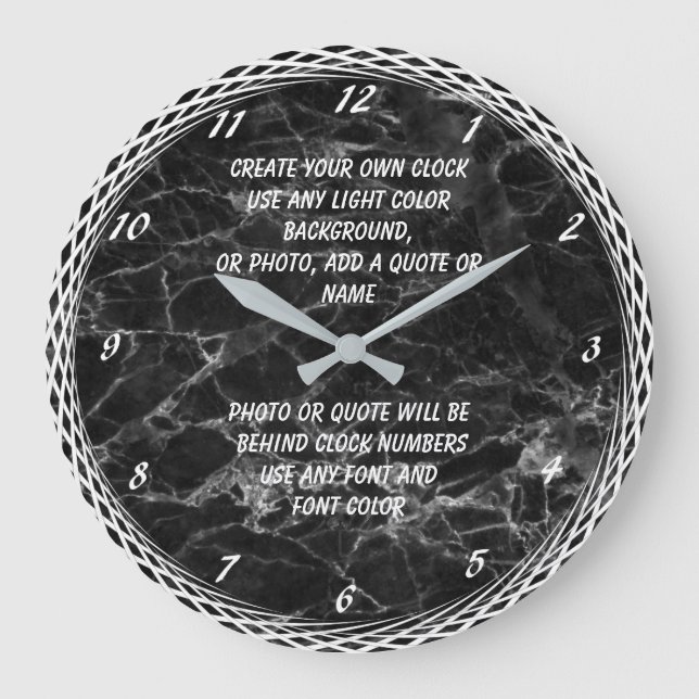 ERSTELLEN SIE IHREN EIGENEN GROSSEN KLOCK GROßE WANDUHR (Vorderseite)