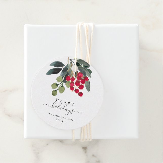 Erstellen Sie Ihren eigenen Happy Holiday Script R Geschenkanhänger (Beispiel)