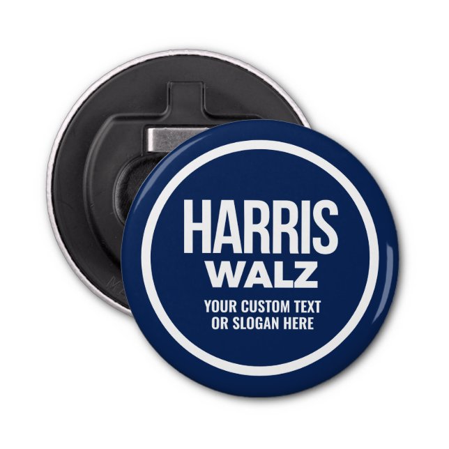 Erstellen Sie Ihren eigenen Harris Walz 2024 Flaschenöffner (Vorderseite)