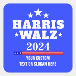 Erstellen Sie Ihren eigenen Harris Walz 2024 Quadratischer Aufkleber