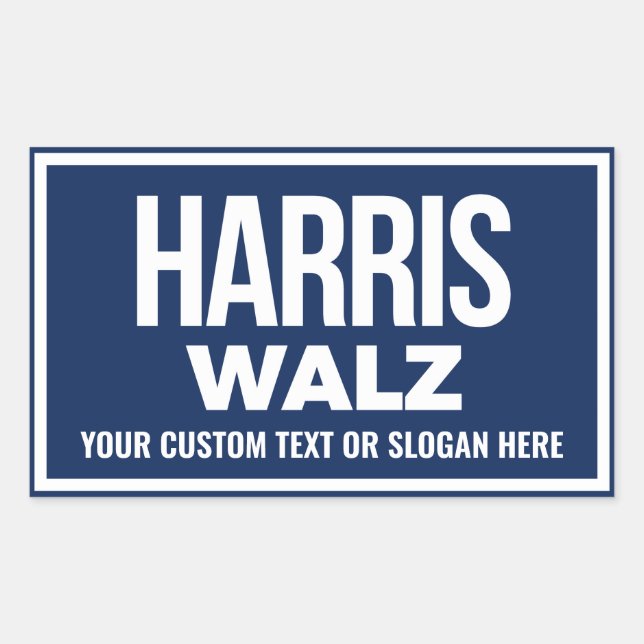 Erstellen Sie Ihren eigenen Harris Walz 2024 Rechteckiger Aufkleber (Vorderseite)