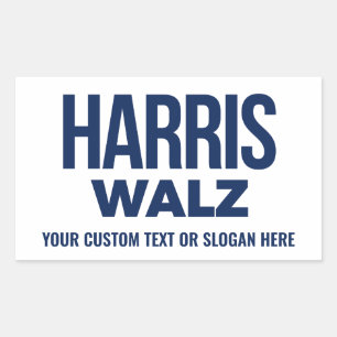 Erstellen Sie Ihren eigenen Harris Walz 2024 Rechteckiger Aufkleber