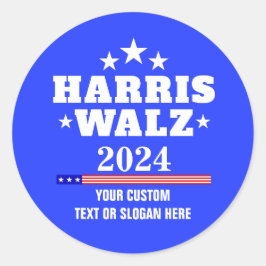 Erstellen Sie Ihren eigenen Harris Walz 2024 Runder Aufkleber