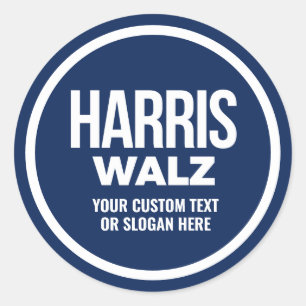 Erstellen Sie Ihren eigenen Harris Walz 2024 Runder Aufkleber