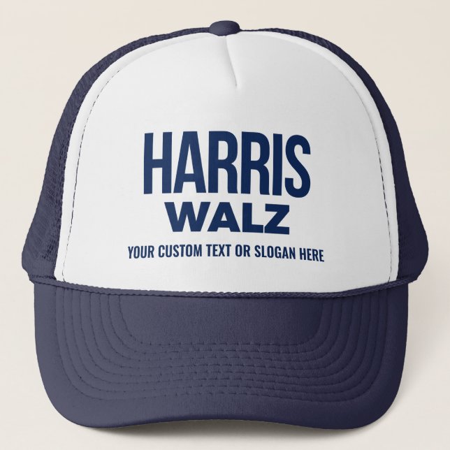 Erstellen Sie Ihren eigenen Harris Walz 2024 Truckerkappe (Vorderseite)