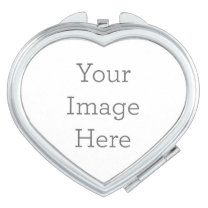 Erstellen Sie Ihren eigenen Herz Compact Mirror Taschenspiegel