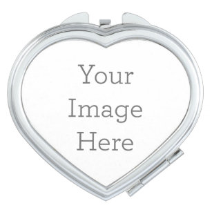Erstellen Sie Ihren eigenen Herz Compact Mirror Taschenspiegel