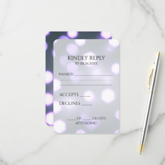 Erstellen Sie Ihren eigenen Hexagon-Bokeh-Hintergr RSVP Karte