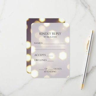 Erstellen Sie Ihren eigenen Hexagon-Bokeh-Hintergr RSVP Karte
