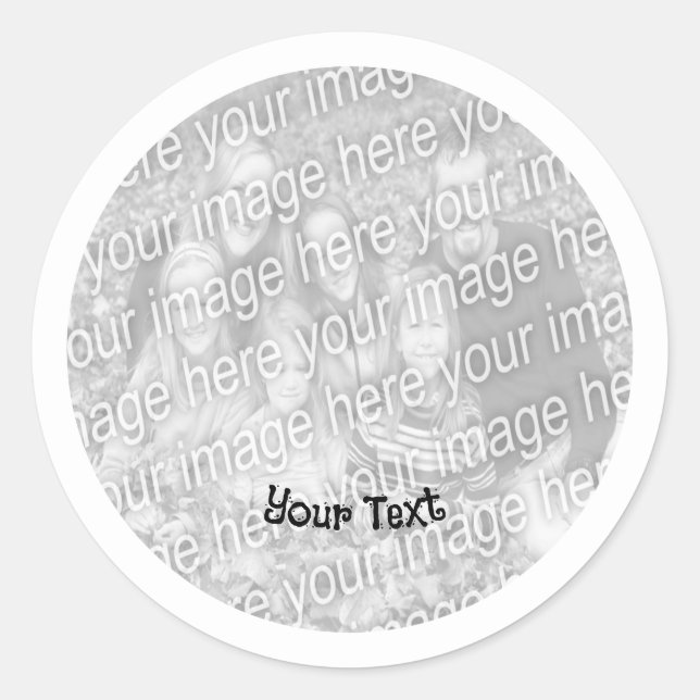 Erstellen Sie Ihren eigenen Hochzeitsticker Runder Aufkleber (Vorderseite)