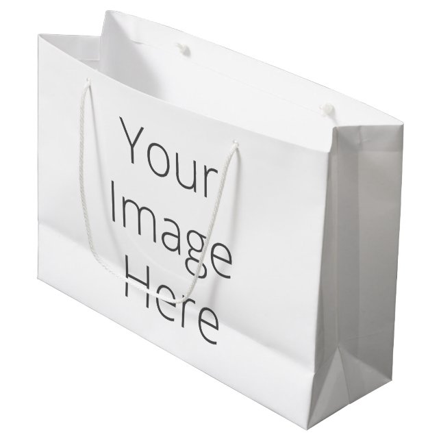 Erstellen Sie Ihren eigenen, individuellen Geschen Große Geschenktüte (Vorderseite Schrägansicht)