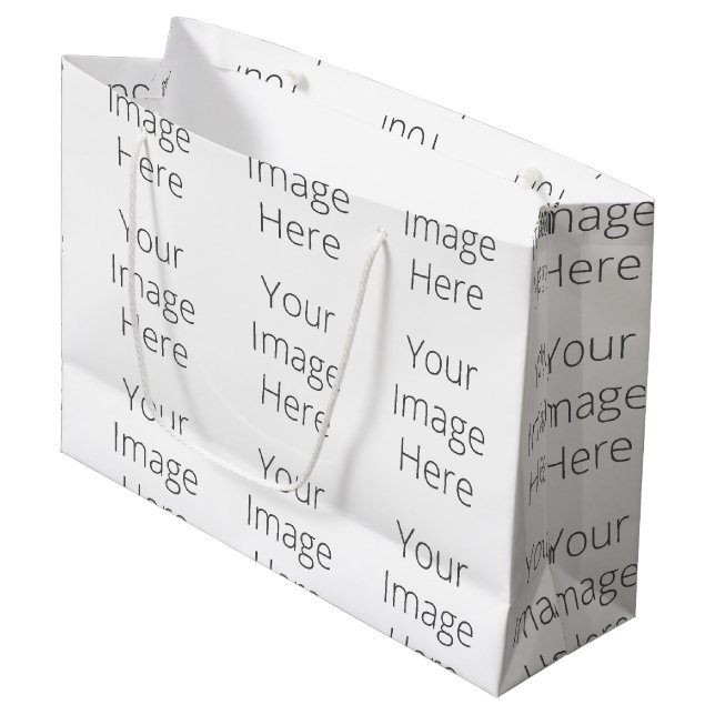 Erstellen Sie Ihren eigenen, individuellen Geschen Große Geschenktüte (Vorderseite Schrägansicht)