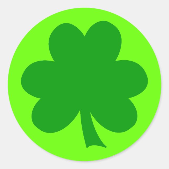 Erstellen Sie Ihren eigenen Kleeblatt St Patricks  Runder Aufkleber (Vorderseite)