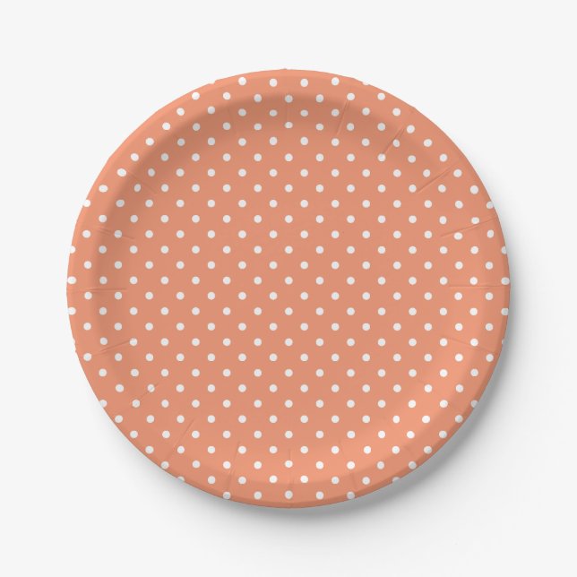 Erstellen Sie Ihren eigenen kleinen weißen Polka-D Pappteller (Vorderseite)