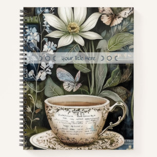 Erstellen Sie Ihren eigenen Kräutertee Florale Bot Notizbuch