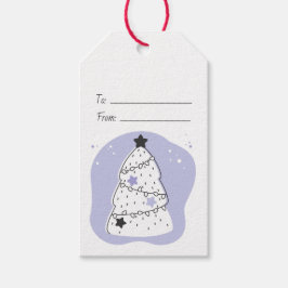 Erstellen Sie Ihren eigenen Lila Christbaum Geschenkanhänger