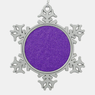 Erstellen Sie Ihren eigenen Lila Glitzer Schneeflocken Zinn-Ornament