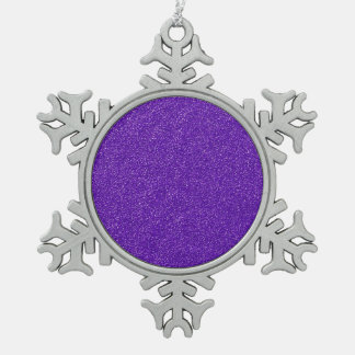 Erstellen Sie Ihren eigenen Lila Glitzer Schneeflocken Zinn-Ornament