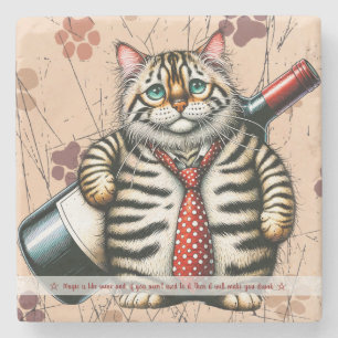 Erstellen Sie Ihren eigenen lustigen Mr Tiger gest Steinuntersetzer