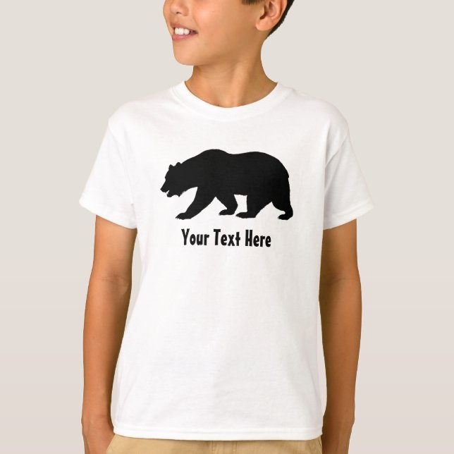 Erstellen Sie Ihren eigenen lustigen Schwarzen Bär T-Shirt (Vorderseite)