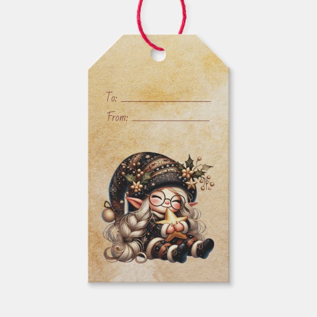 Erstellen Sie Ihren eigenen magischen Weihnachtsgo Geschenkanhänger (Vorderseite)