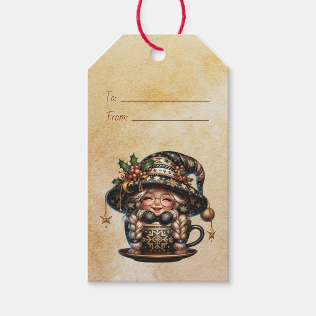 Erstellen Sie Ihren eigenen magischen Weihnachtsgo Geschenkanhänger (Vorderseite)