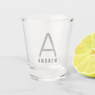 Erstellen Sie Ihren eigenen modernen Monogramm-Typ Schnapsglas