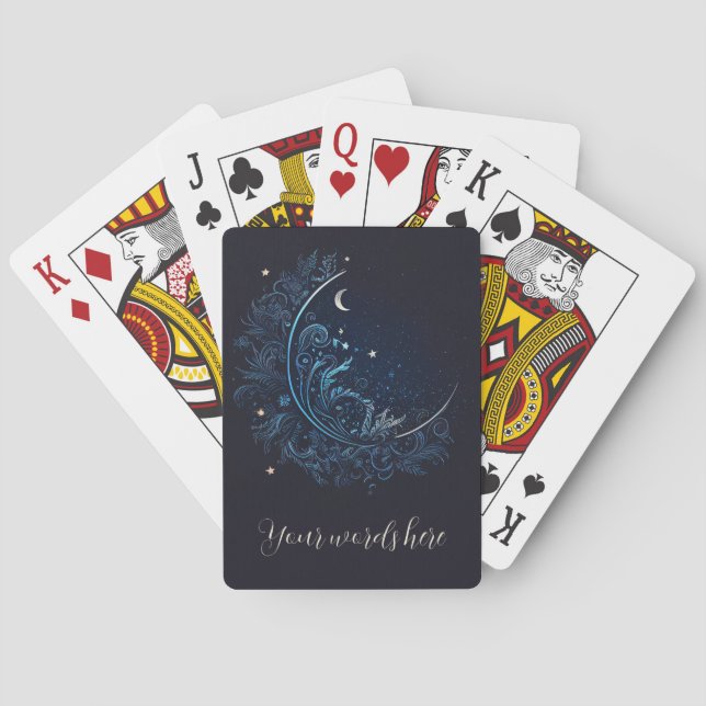 Erstellen Sie Ihren eigenen mystischen blauen Mond Spielkarten (Rückseite)
