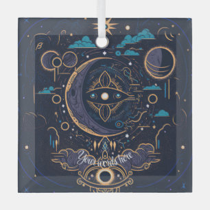 Erstellen Sie Ihren eigenen mystischen Himmelszwei Ornament Aus Glas
