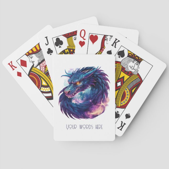 Erstellen Sie Ihren eigenen mystischen Lila Drache Spielkarten (Rückseite)