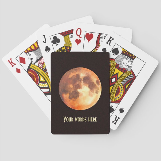 Erstellen Sie Ihren eigenen mystischen Orangenmond Spielkarten (Rückseite)