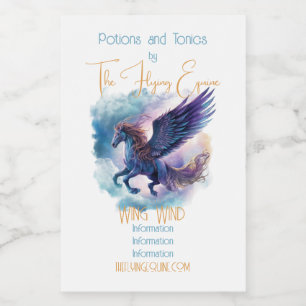Erstellen Sie Ihren eigenen mythischen Pegasus Lebensmitteletikett