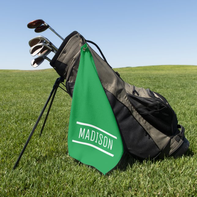 Erstellen Sie Ihren eigenen Namen Personalisiert Golfhandtuch (Gras)