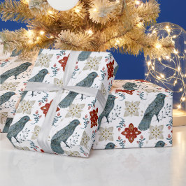 Erstellen Sie Ihren eigenen nordischen Blauen Voge Geschenkpapier