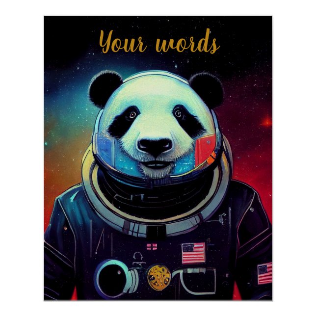 Erstellen Sie Ihren eigenen Panda im Weltraum-Astr Poster (Vorderseite)