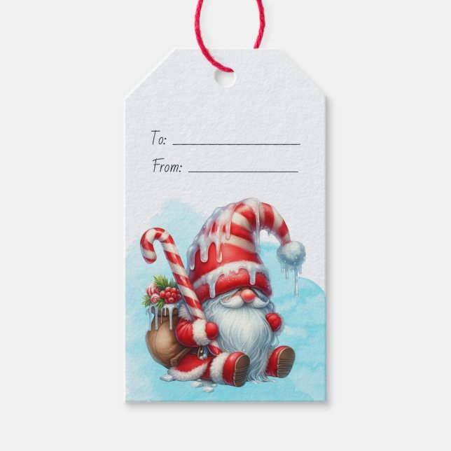Erstellen Sie Ihren eigenen Peppermint Berries Wei Geschenkanhänger (Vorderseite)