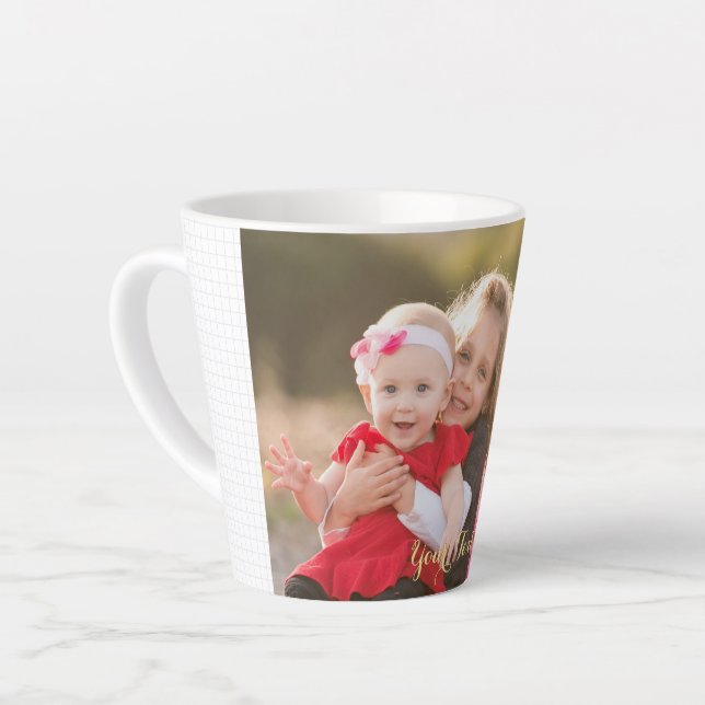 Erstellen Sie Ihren eigenen Personalisierten Foto- Milchtasse (Linke Ecke)