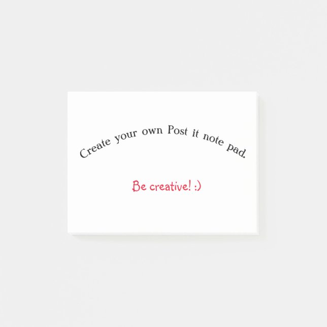 Erstellen Sie Ihren eigenen Post Notiz-Pad Post-it Klebezettel (Vorderseite)
