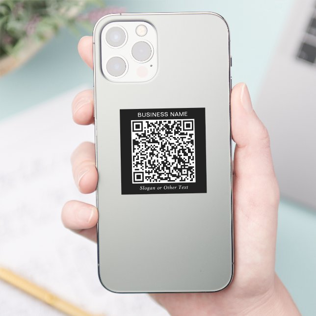 Erstellen Sie Ihren eigenen QR-Code Black Promotio Aufkleber (Telefon)