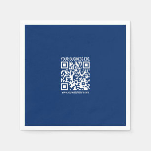 Erstellen Sie Ihren eigenen QR-Code   Blau Serviette