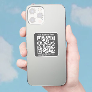 Erstellen Sie Ihren eigenen QR-Code   Dunkelgrau Aufkleber