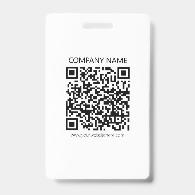 Erstellen Sie Ihren eigenen QR-Code | Schwarz und  Ausweis (Vorderseite)