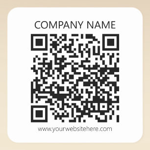 Erstellen Sie Ihren eigenen QR-Code   Schwarz und  Quadratischer Aufkleber