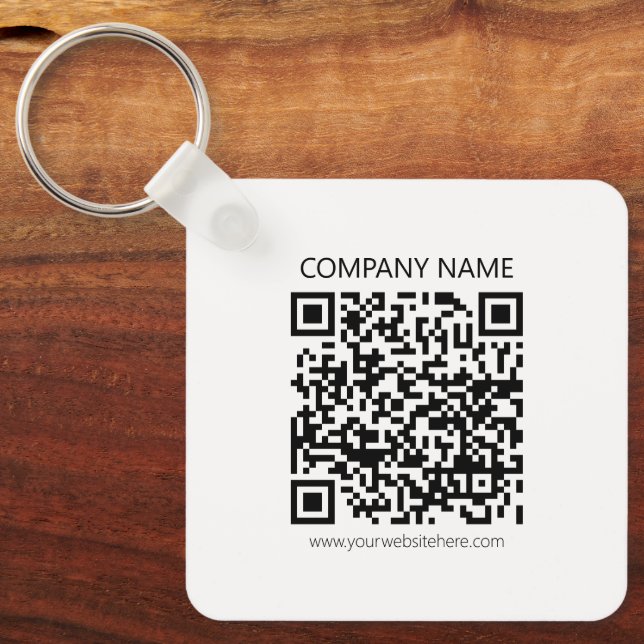 Erstellen Sie Ihren eigenen QR-Code | Schwarz und  Schlüsselanhänger (Vorderseite)