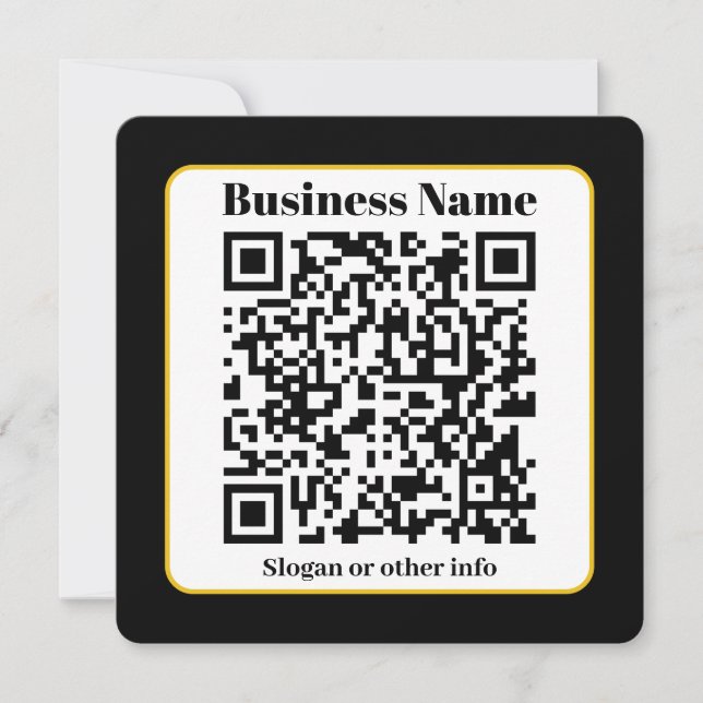 Erstellen Sie Ihren eigenen QR-Code | Schwarz-weiß (Vorderseite)